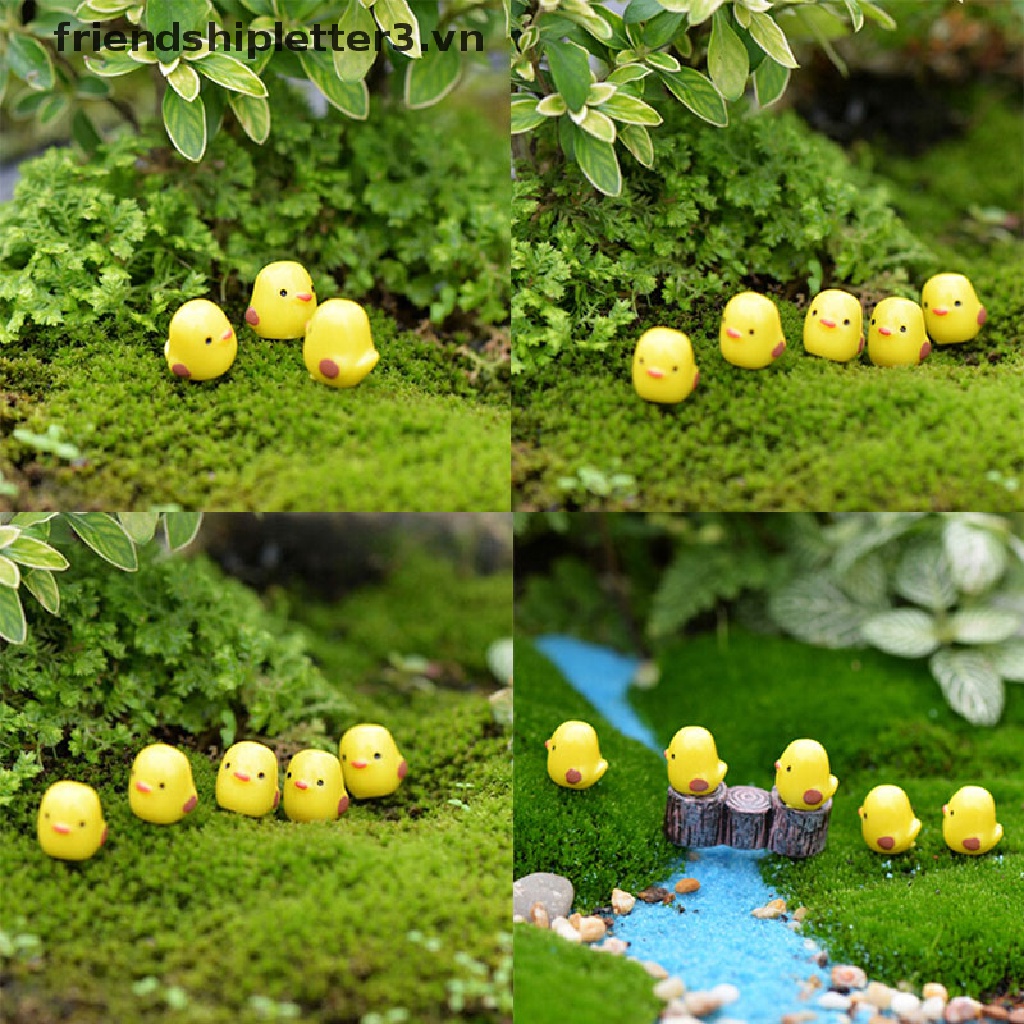 Set 3 / 5 Chú Gà Vàng Mini Trang Trí Tiểu Cảnh