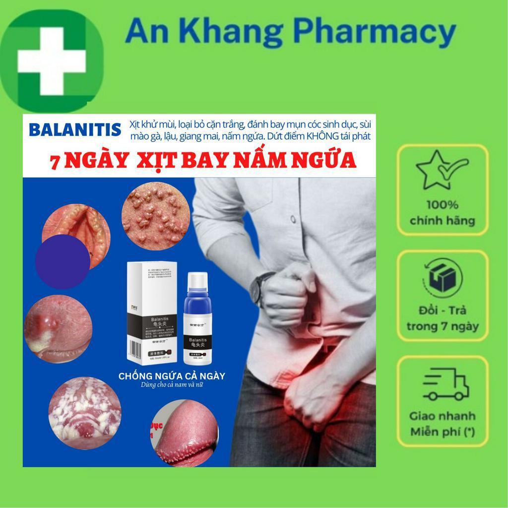 Xịt áp lạnh balanitis hỗ trợ loại bỏ sùi mào gà, gai sinh duc, hạt ngọc dv sau một tuần sử dụng ( có che tên sp )