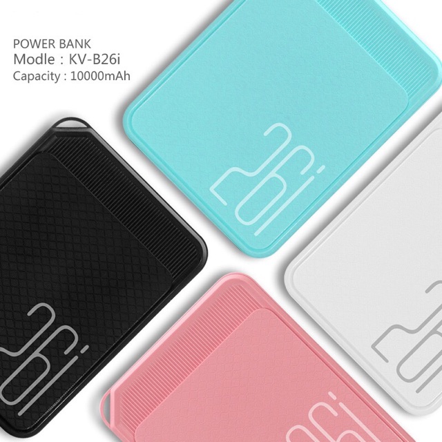 Sạc dự phòng 10000mah mini nhỏ gọn đa sắc màu B26i