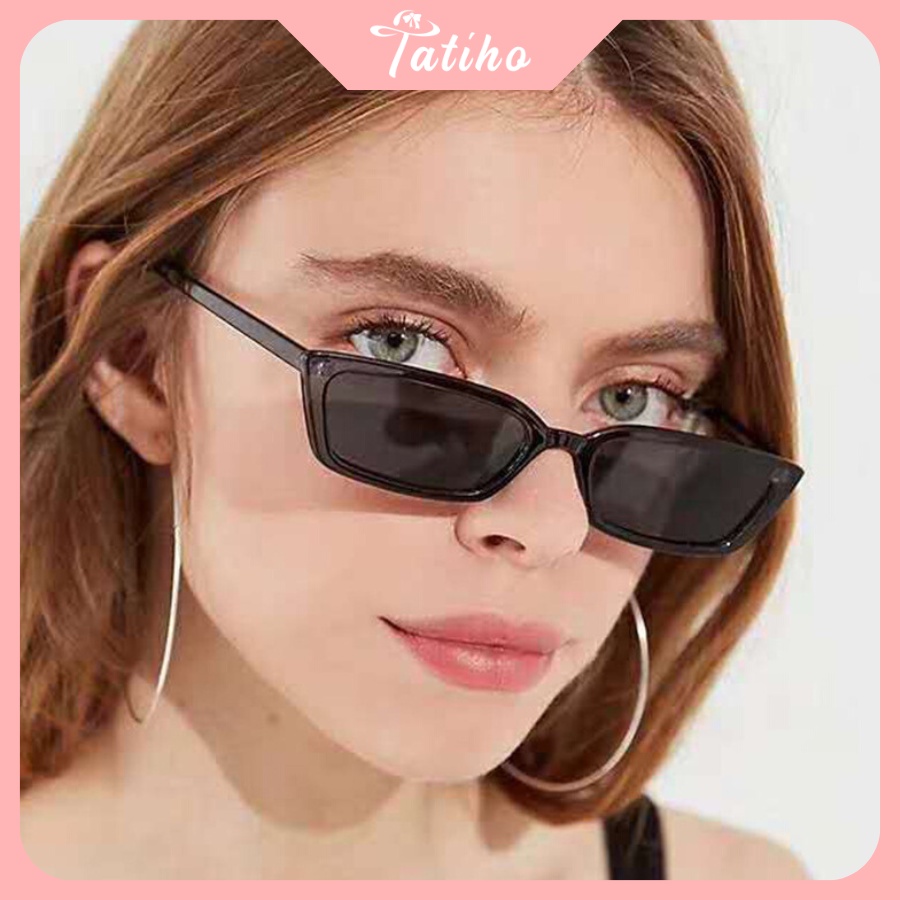 Kính Mát (Kính Râm) Hình Chữ Nhật Gọng Nhựa Phong Cách Hàn Quốc - Tatiho - Mã MK033