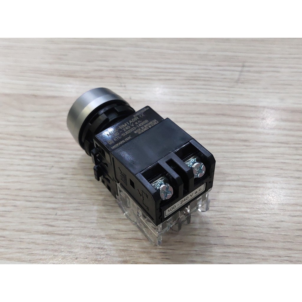 Nút nhấn có đèn viền nhôm phi 22 đỏ vàng xanh MRX Hanyoung