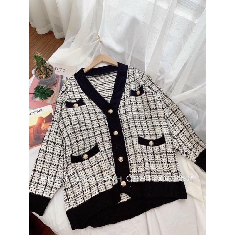 Áo khoác cadigan gạo zizac | BigBuy360 - bigbuy360.vn