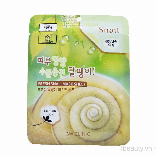 Mặt Nạ Chiết Xuất Ốc Sên 3W Clinic Fresh Snail Mask Sheet