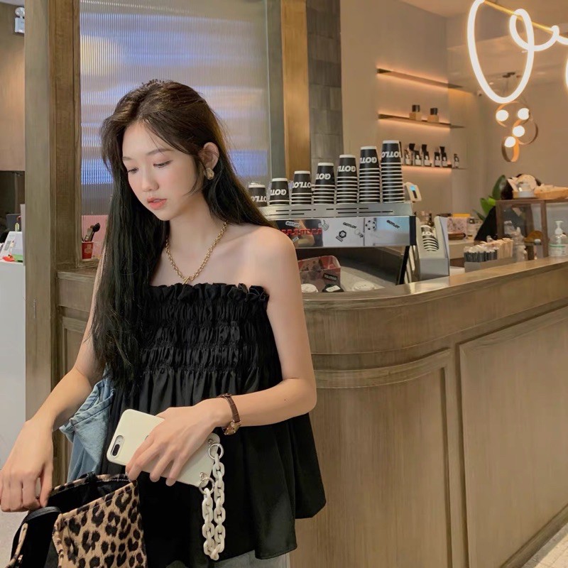 Áo trễ vai basic - Login Studios