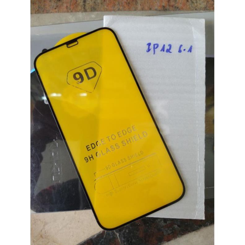 Kính cường lực 9D iphone 12 Mini/12 Pro/12 Pro Max (màu đen) full màn.