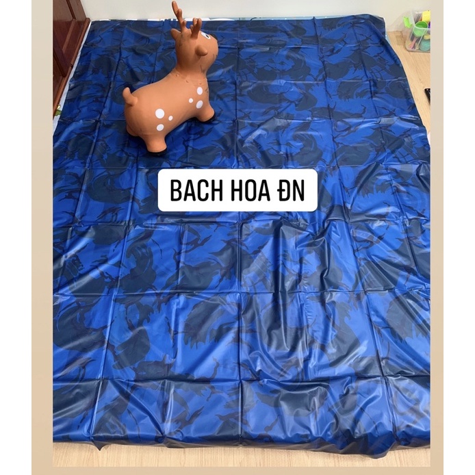 Tấm mưa nilon , tấm bạt trải đi phượt dã ngoại in loang kích thước 2m2*1m6