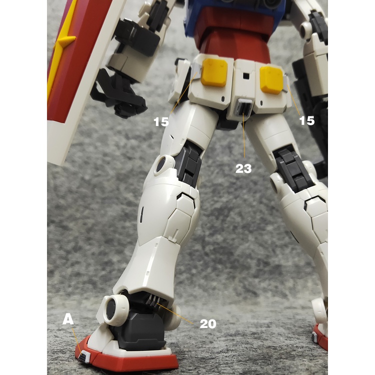 Phụ kiện mod ANUBIS - Chi tiết nhựa mô hình in 3D cho MG 1/100 RX-78-2 VER GTO GP012