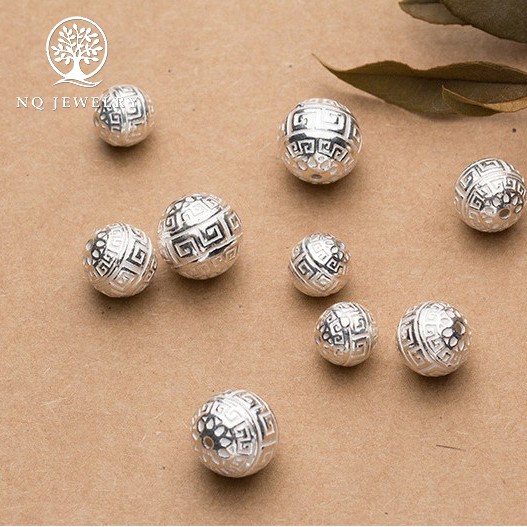 Charm bạc xỏ ngang tròn - NQ Jewelry