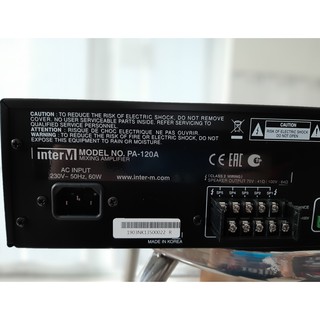 Amply - Amplifier Inter-M PA-120A