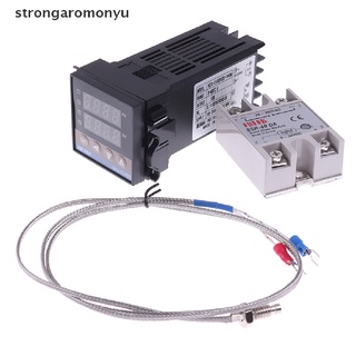 【YU】 100-240VAC PID REX-C100 Temperature Controller SSR-40A Thermocouple .