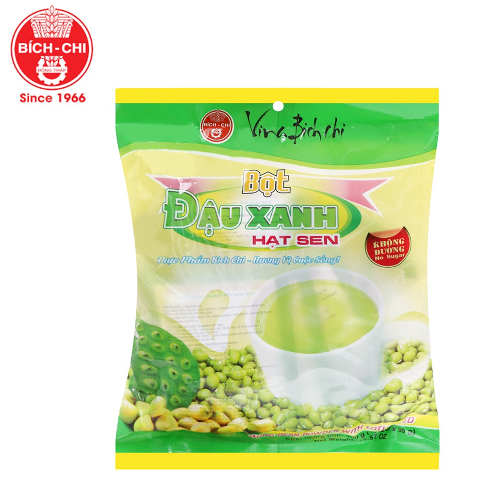 BỘT ĐẬU XANH HẠT SEN KHÔNG ĐƯỜNG BÍCH CHI MUNG BEAN POWDER WITH LOTUS SEED NO SUGAR