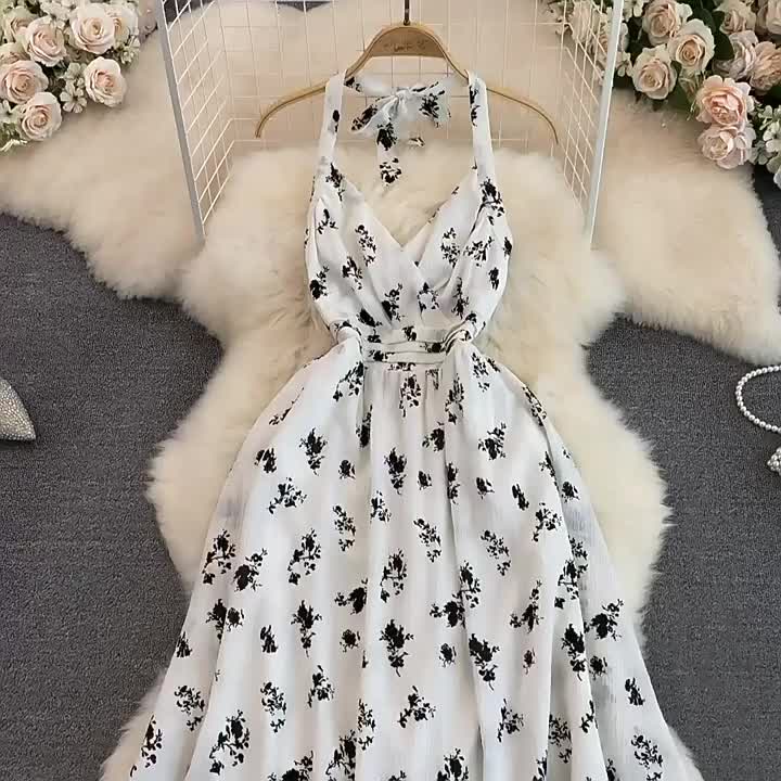 Đầm Maxi In Hoa Hở Lưng Phong Cách Hàn Quốc Hàng Cao Cấp Mẫu Hot 2023 | BigBuy360 - bigbuy360.vn