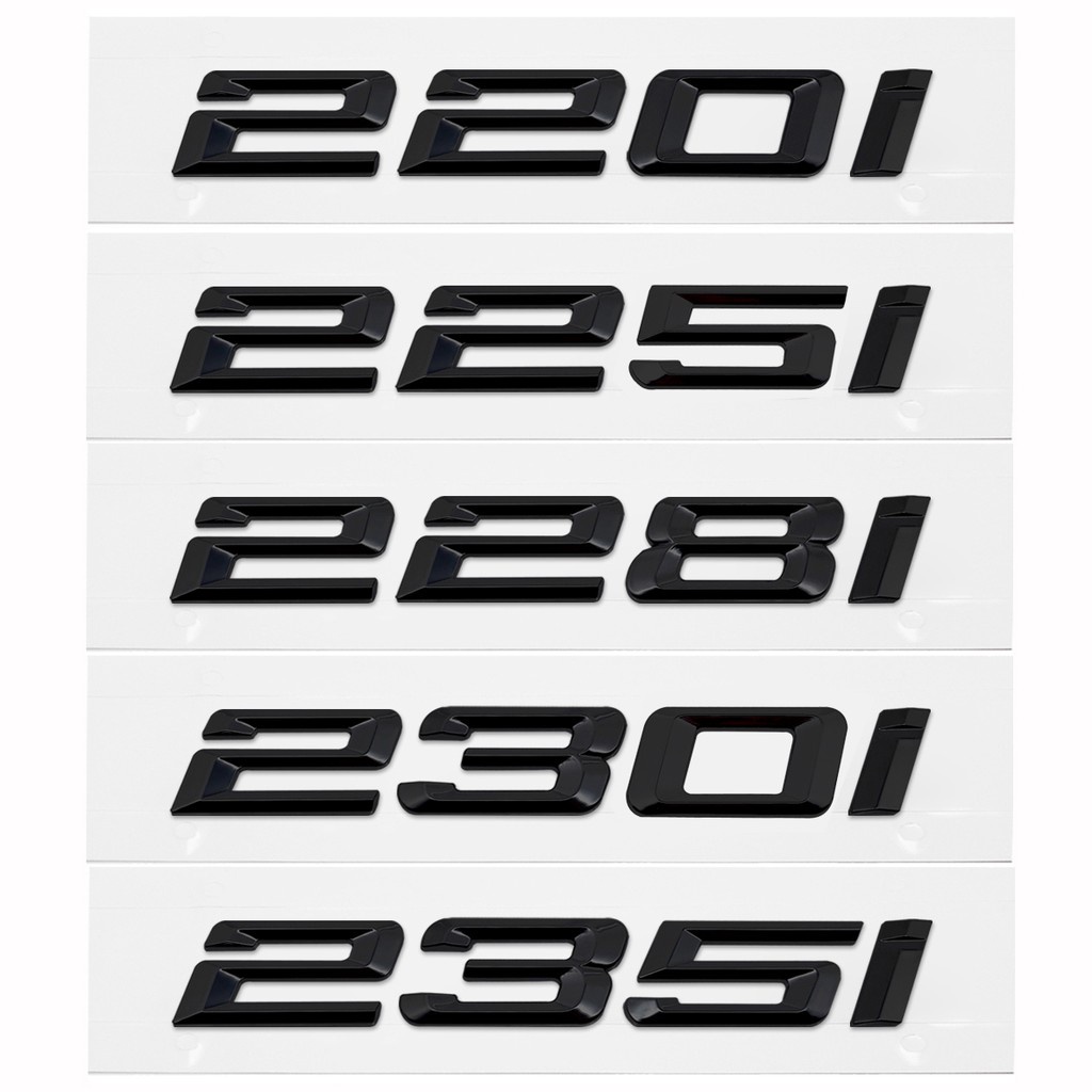Miếng Dán Kim Loại Trang Trí Đuôi Xe Hơi BMW Alphanumeric 220i 225i 228i 230i 235i 240i 323i 325i 328i 330i 335i 340i