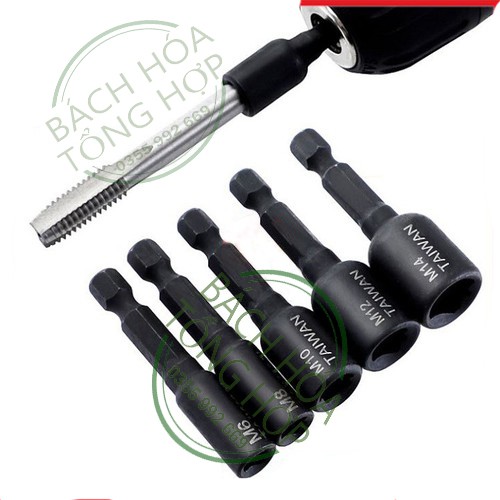 Bộ Taro, Bộ Chuyển Taro Cho Khoan M4-M16 chuôi lục giác