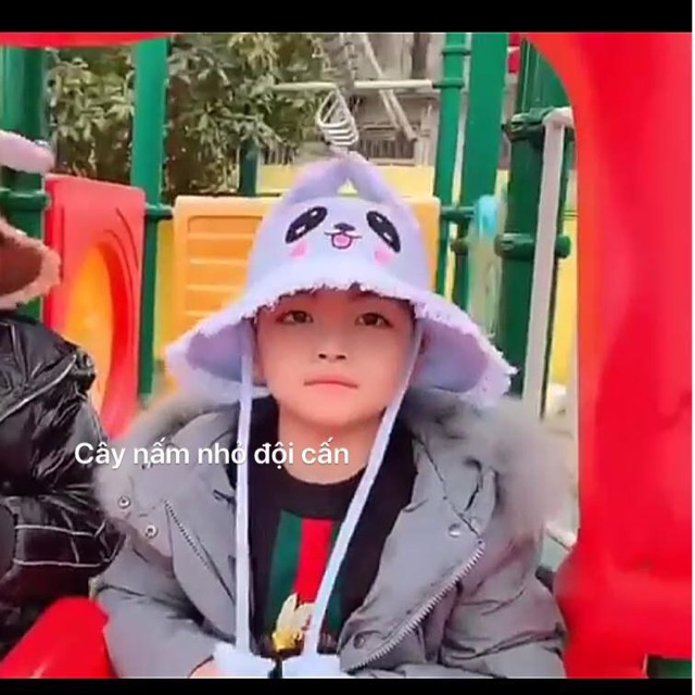 mũ cói tai thỏ trẻ em vẫy vẫy