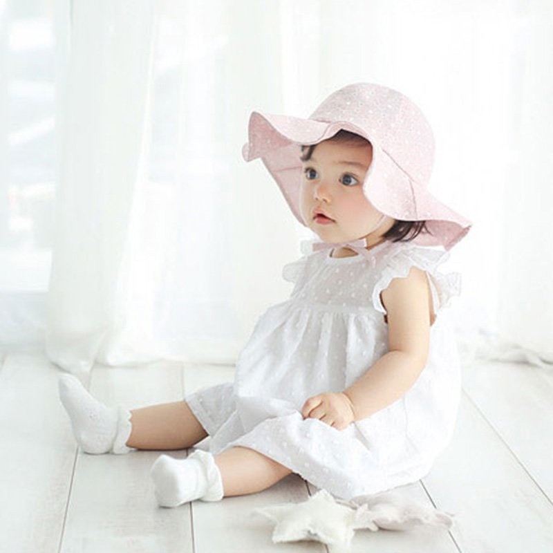 Mũ rộng vành che nắng dễ thương cho bé gái