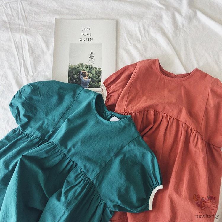 Đầm Bé Gái Đơn Giản Phong Cách Hàn Quốc