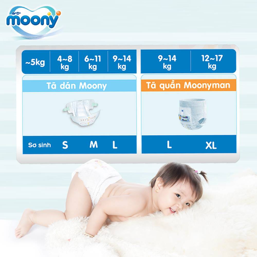 Bỉm Quần Bé Trai Moony Size XL 38 Miếng (12-17kg)