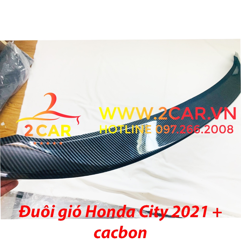 Đuôi gió liền cốp CARBON xe Honda City 2021- 2022- 2023 vân cacbon Cao Cấp sơn sẵn