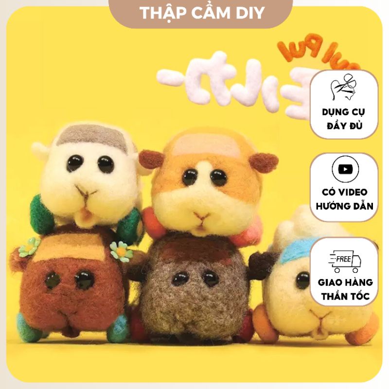 Len Chọc Handmade, Bộ Kit Len Chọc Hamster Tổ Lái