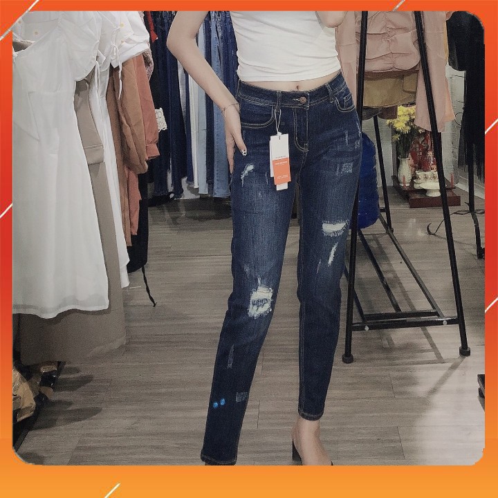 Quần jeans nữ, Quần Jean nữ baggy VNXK cao cấp form chuẩn dáng đẹp năng động, giặt máy không bị phai
