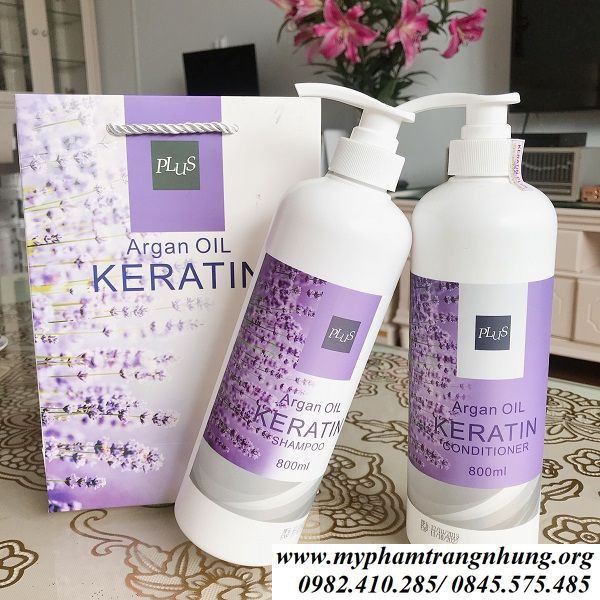 DẦU GỘI XẢ ARGAN OIL KERATIN PLUS LAVENDER HÀN QUỐC