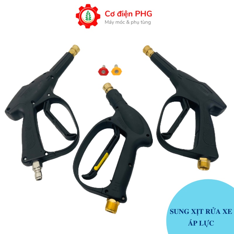 Súng rửa xe - súng xịt rửa xe áp lực cao + kèm đầu cái nối bi 1/4 | Máy rửa xe mini