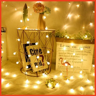 Đèn LED trang trí bóng tròn màu vàng ấm không nhấp nháy