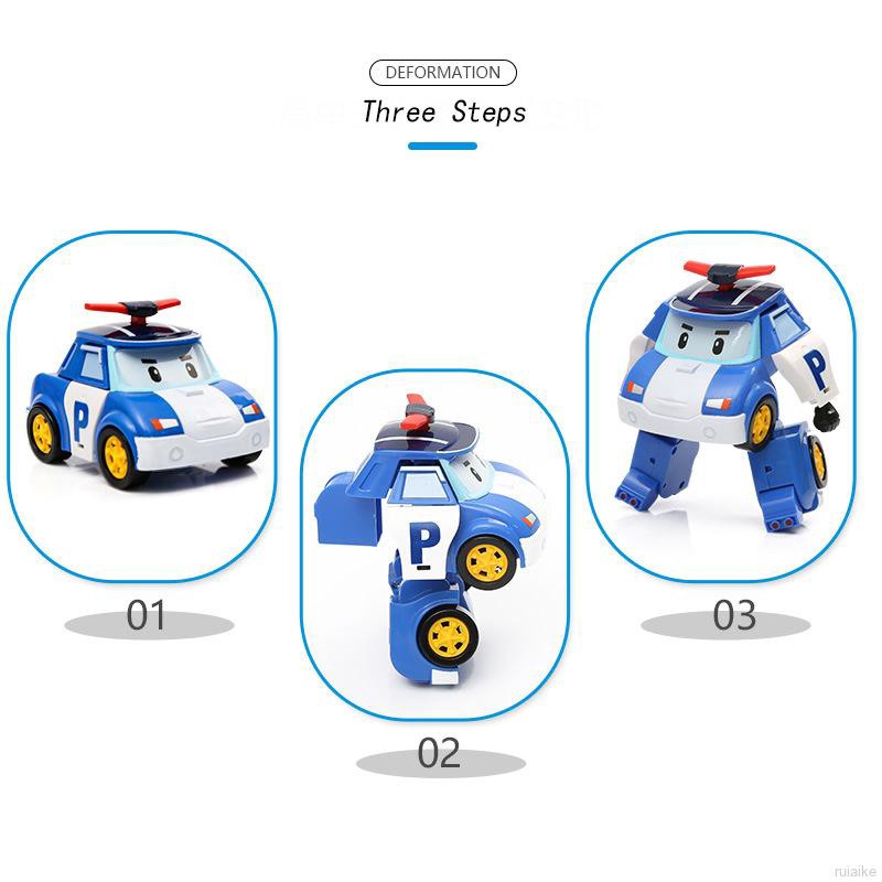 🍭 ruiaike 🍭 Transform Robot Car Toys Building Blocks Model Collection Deformation Doll Cartoon Kids Gifts