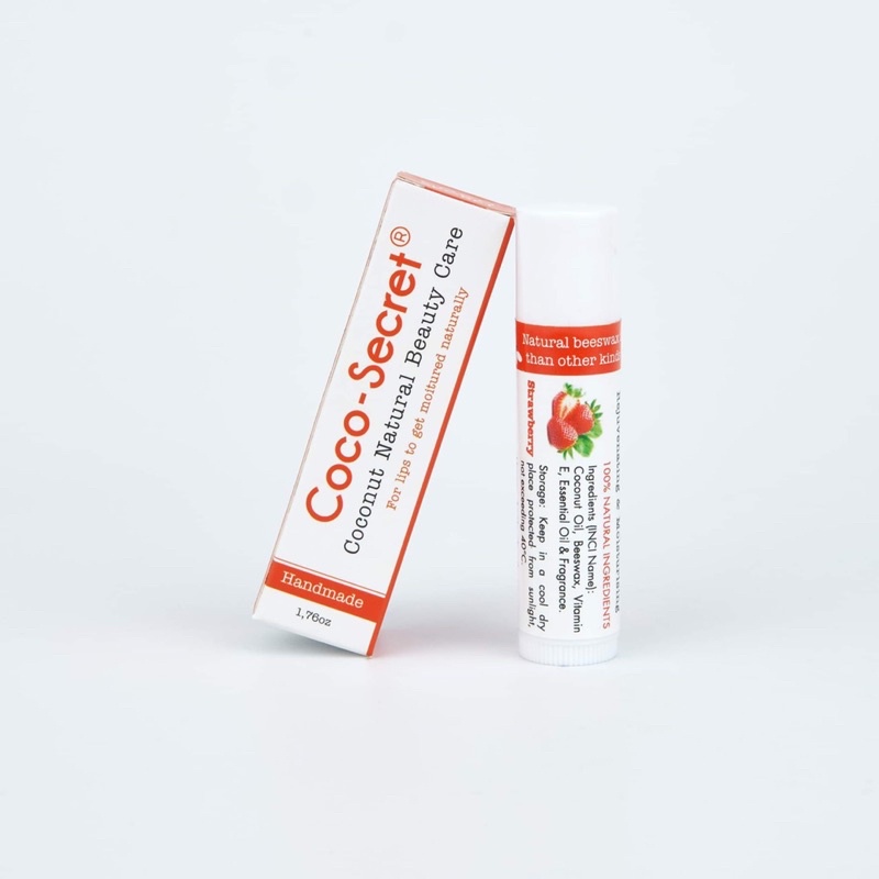 [ 2025] Son Dưỡng Môi Dầu Dừa Tinh Chất Dâu Tây Coco Secret 5g