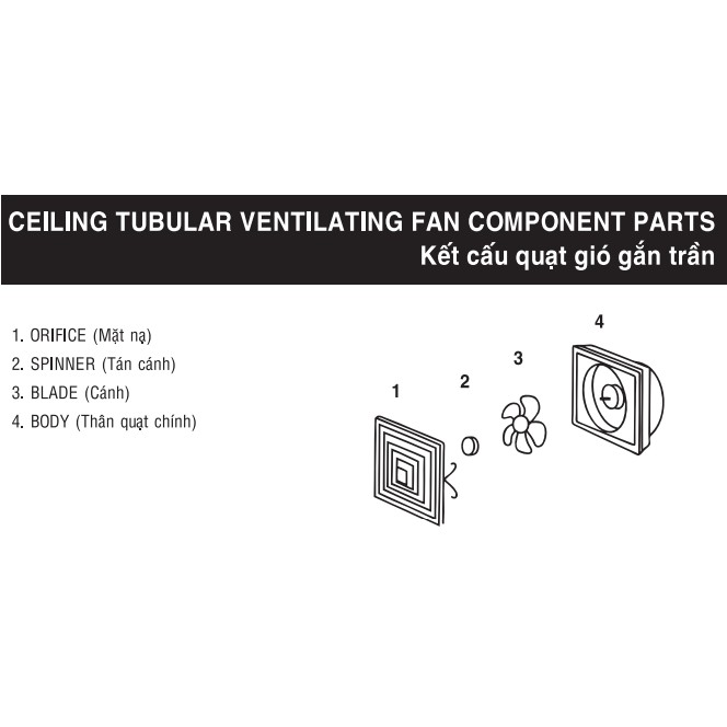 Quạt hút thông gió gắn âm trần (gắn ống) FVCT30 LHP6 - Onchyo Onkyo