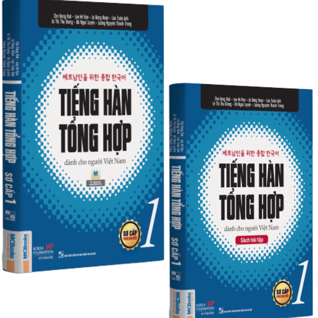 Sách - Combo Tiếng Hàn Tổng Hợp Dành Cho Người Việt Nam  Sơ Cấp 1 ( Giáo Trình  và Sách Bài Tập 1 Màu) Kèm App Online