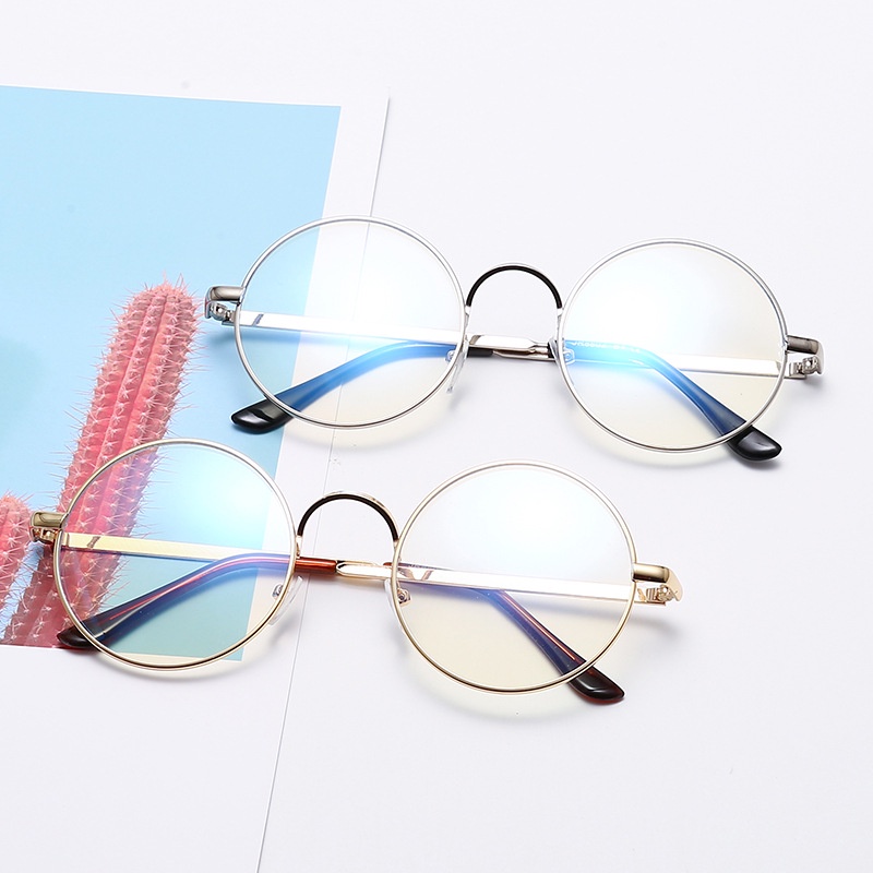 【0-500°Mắt kính cận cận chống bức xạ hình tròn 100 cho nữ°1