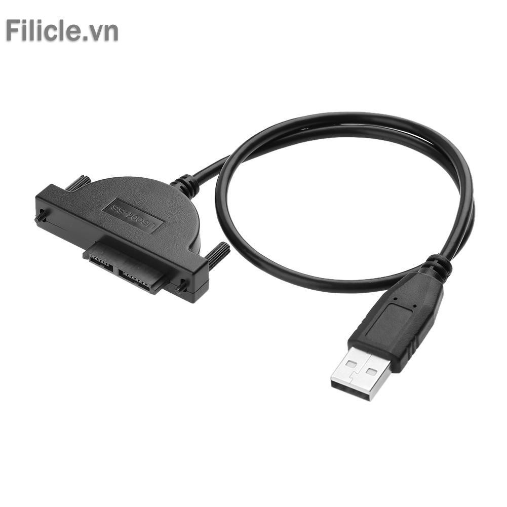 Cáp Chuyển Đổi Usb 2.0 Sang Mini Sata 7 + 6 13pin Cho Ổ Đĩa Laptop Cd / Dvd Rom