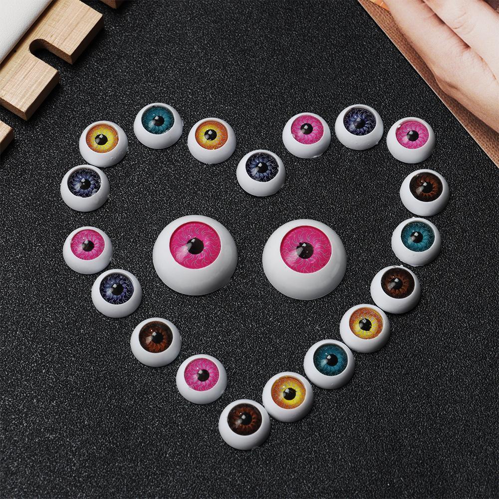 10 Mắt Nhựa 12mm / 20mm Màu Cầu Vồng Cho Búp Bê