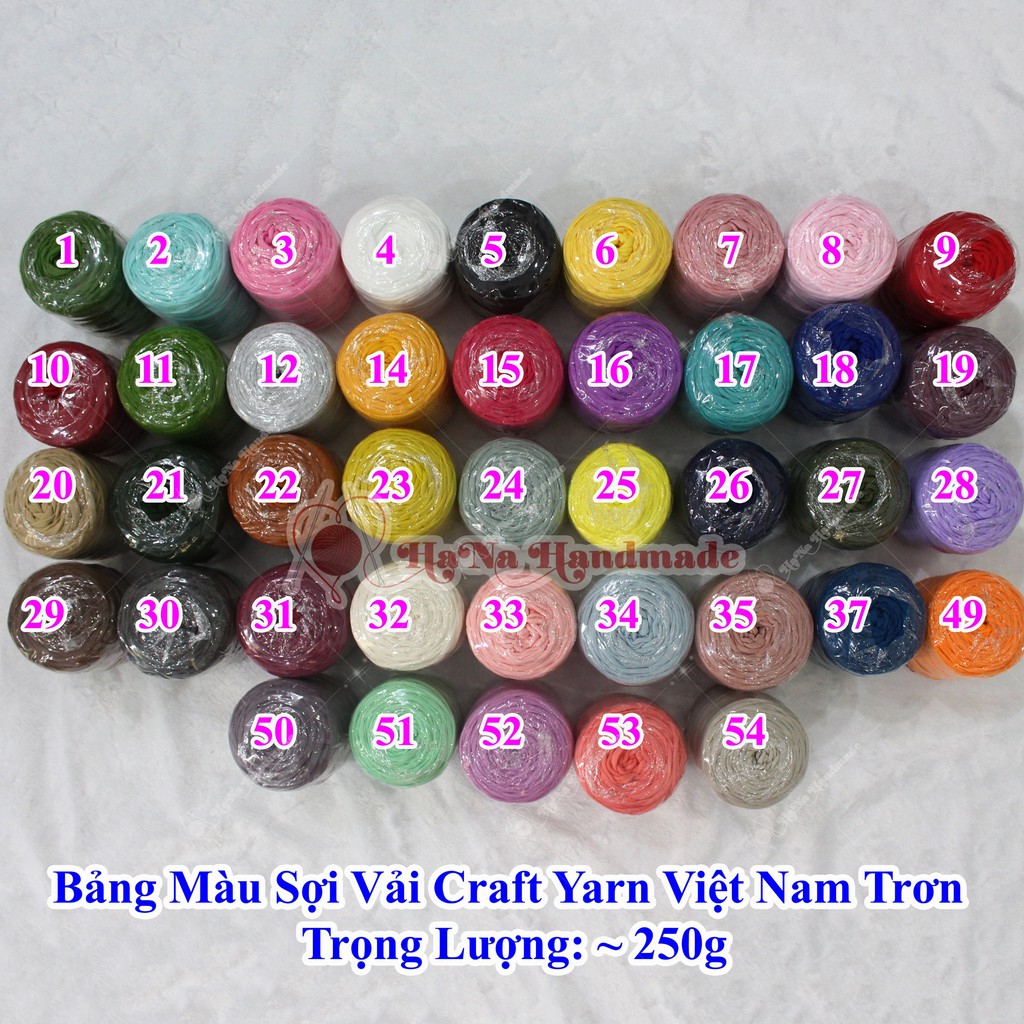 Sợi Vải Việt Nam Trơn 45K/C 250G + - 25G/ Sợi Vải Craft Yarn