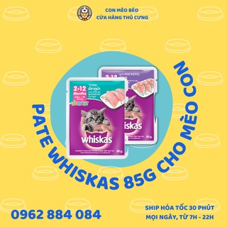 Pate WHISKAS JUNIOR Cho Mèo Con 80G Vị Cá Ngừ Cá Thu - CONMEOBEO