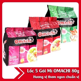 Lốc 5 gói mì omachi 3 vị