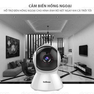 Camera SriHome SH025 Full HD 1080p Chuẩn 2.0 Mpx quay đêm đàm thoại 2 chiều Tích Hợp Cảm Biến AI Thông Minh, kèm thẻ 64G | WebRaoVat - webraovat.net.vn