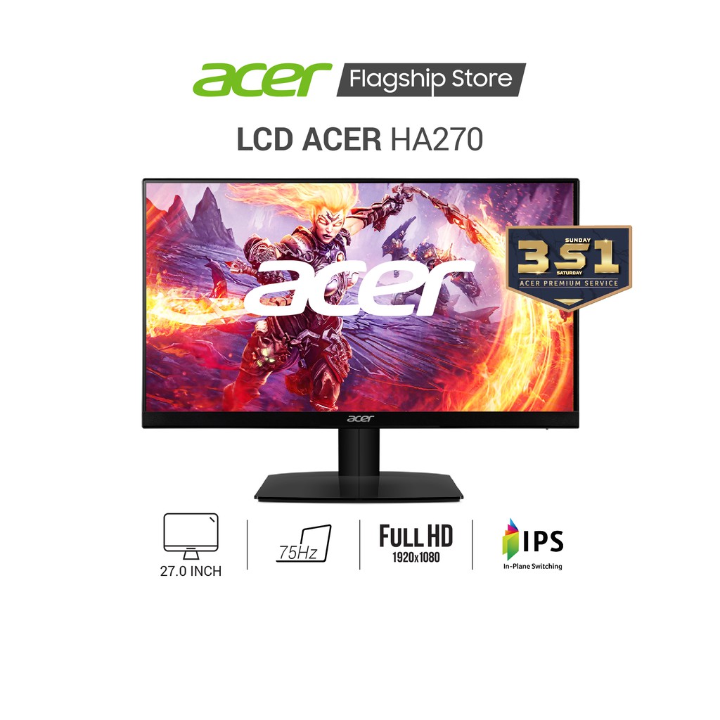 [Mã ELMALL1TR5 giảm 6% đơn 3TR] Màn hình ACER HA270 27.0 inch 75Hz IPS FHD