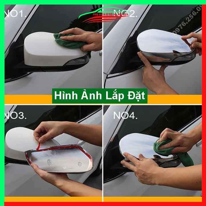 Ốp gương chiếu hậu Camry 2012-2017 mạ crom bảo vệ chống trầy trang trí làm đẹp xe