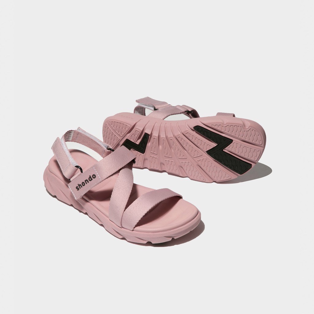 [Mã FASHIONT4WA2 giảm 10k đơn từ 50k] Shondo Sandals F6 Sport hồng nhạt full F6S7070-hồng đào