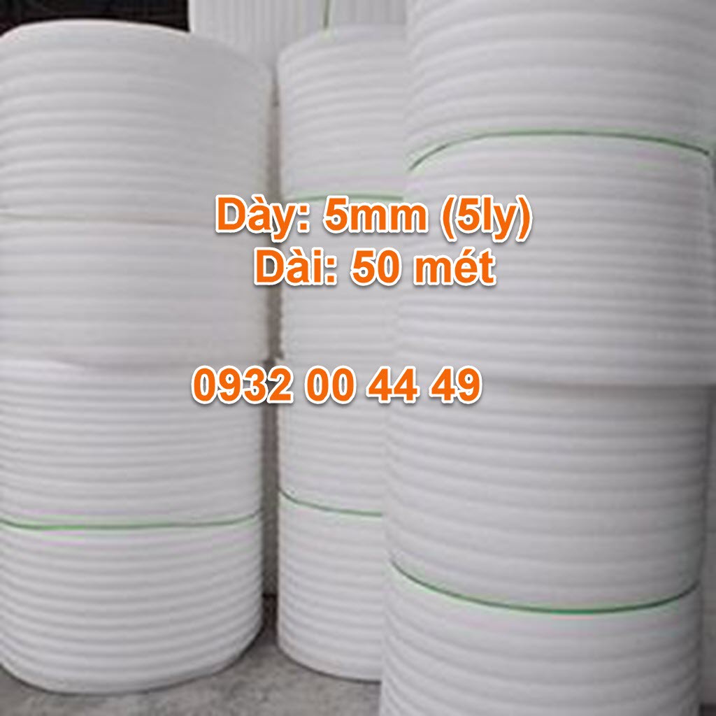 Xốp PE Foam Dày 5mm x105cmx1m Bọc Gói Hàng