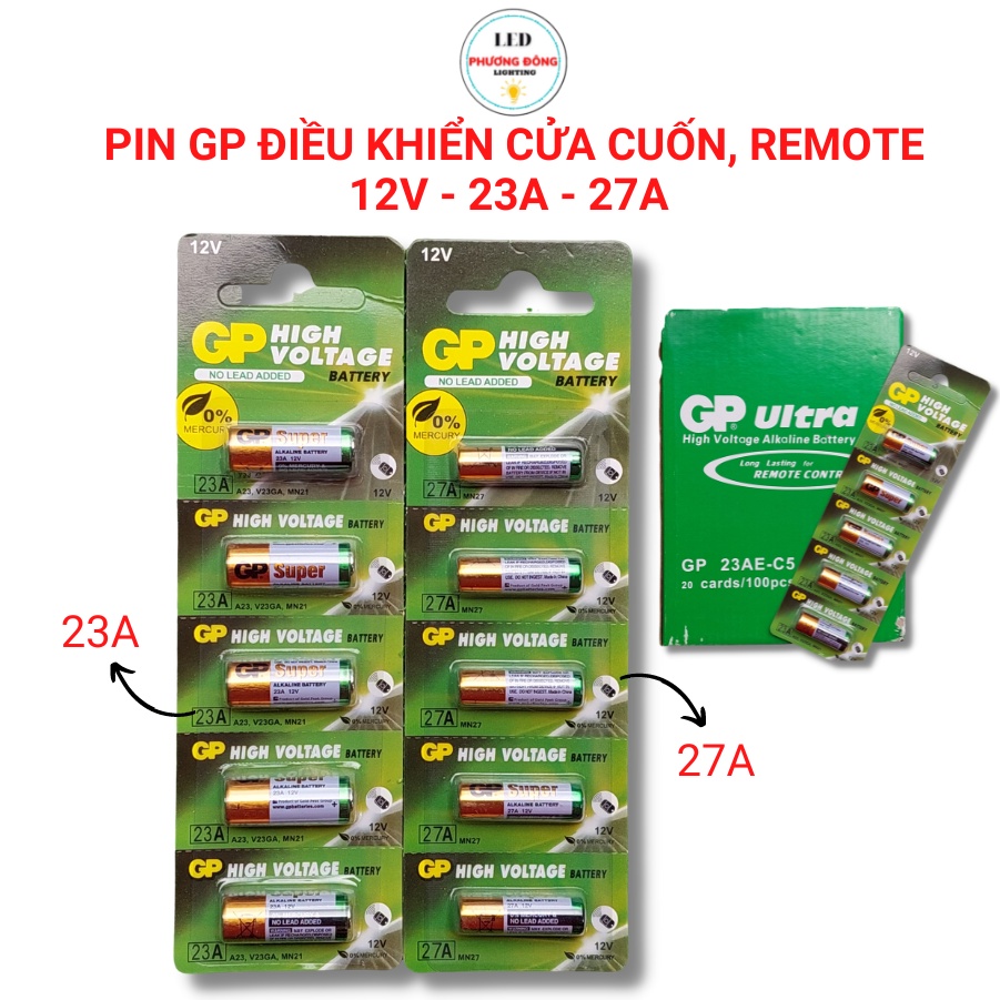 Vỉ 5 viên Pin GP 12v 23A và 12v 27A