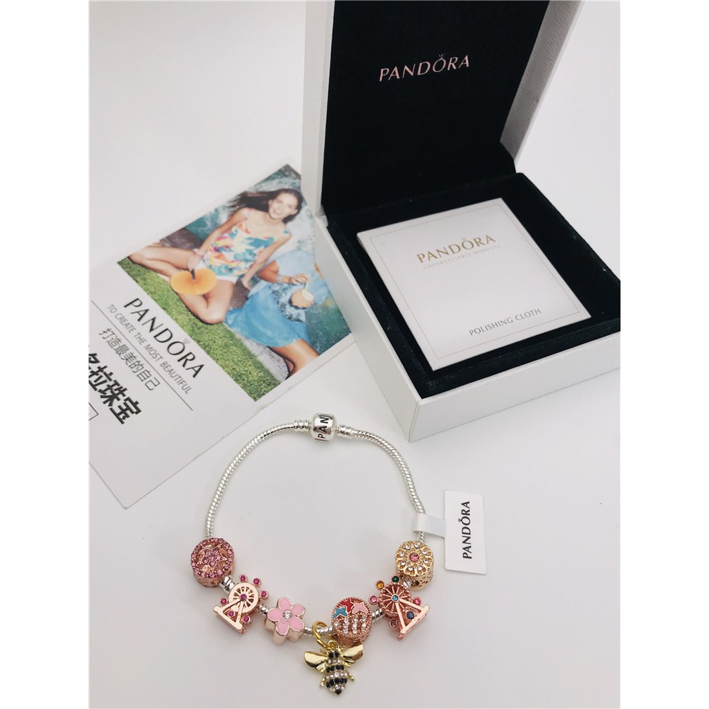 Vòng Tay kim khí Hình Vòng Đu Quay Màu Hồng xinh xắn NA61 | BigBuy360 - bigbuy360.vn