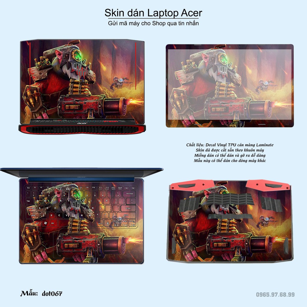 Skin dán Laptop Acer in hình Dota 2 nhiều mẫu 11 (inbox mã máy cho Shop)