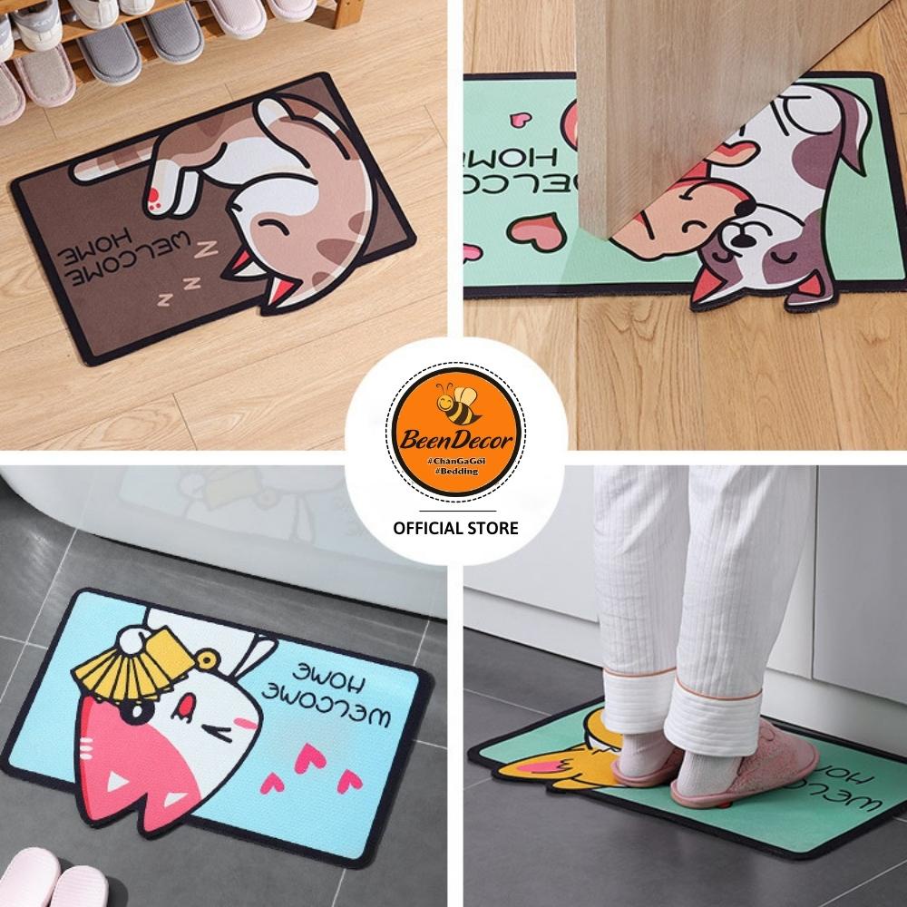 Thảm lau chân hình thú 3D đáng yêu - Thảm nhà tắm nhà bếp siêu thấm - Been decor
