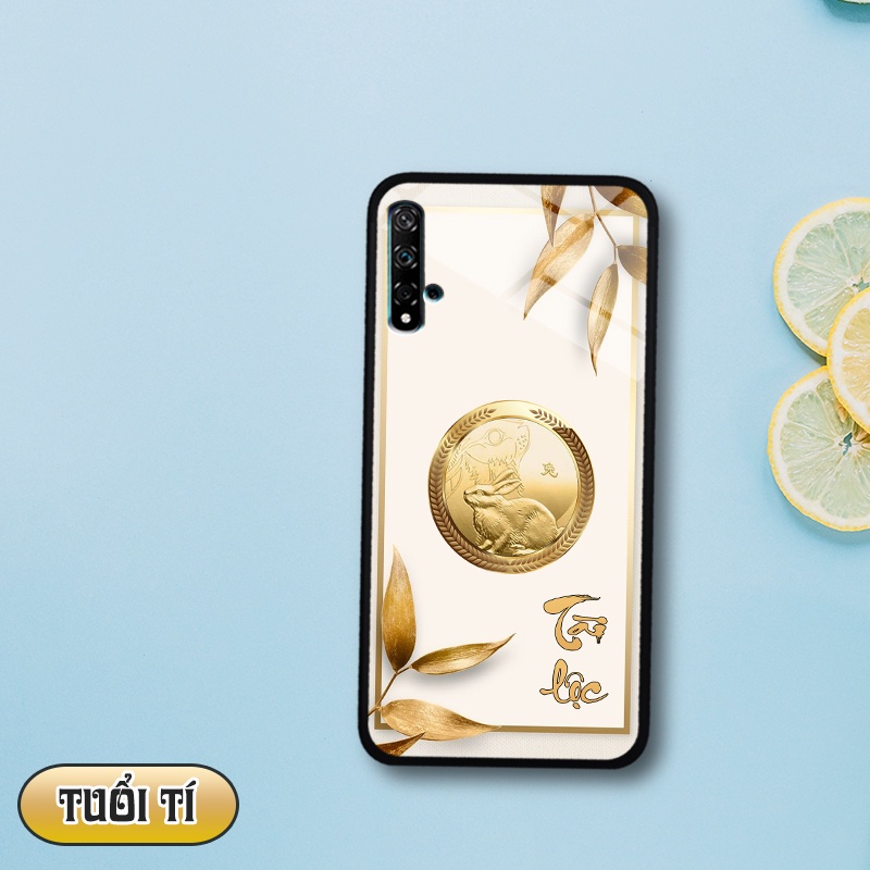 Ốp lưng kính 3D 12 con giáp Huawei NOVA 5T