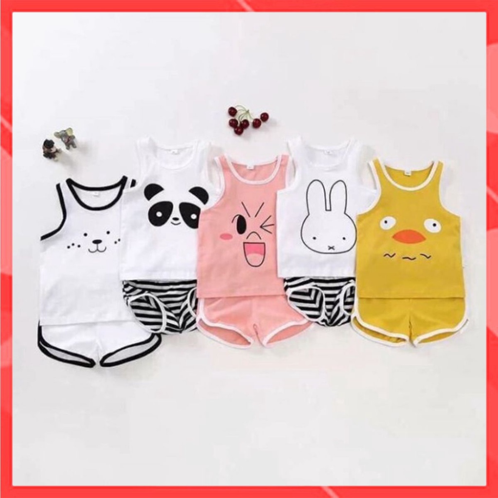 Set 1 bộ quần áo cho bé 0-5 tuổi- Hàng thun cotton ba lỗ - Thời trang Familylove   Hàng chuẩn thương hiệu