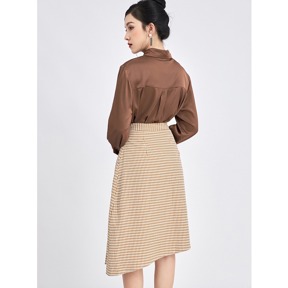 Áo sơ mi lụa nữ công sở 92WEAR 3 MÀU, đủ size, dáng basic ASA1264